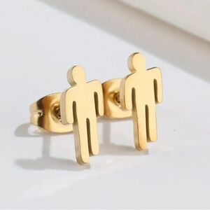 Billie Eilish Gold Blohsh Stud Earrings